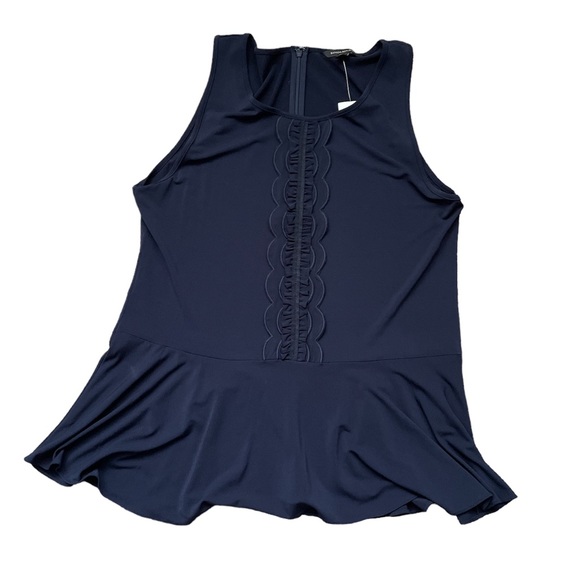 Banana Republic Tops - NWT Banana Republic Navy Babydoll Peplum Tank Top (size M)